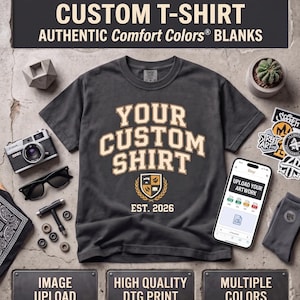 Custom Comfort Colors Graphic Tee | Personalized Vintage Wash Shirt