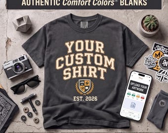 T-shirt personalizzata Comfort Colors con grafica / Maglietta vintage personalizzata