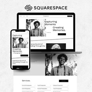 Szablon Squarespace, Strona docelowa Squarespace, Szablon strony internetowej fotografia, Strona internetowa dla małej firmy