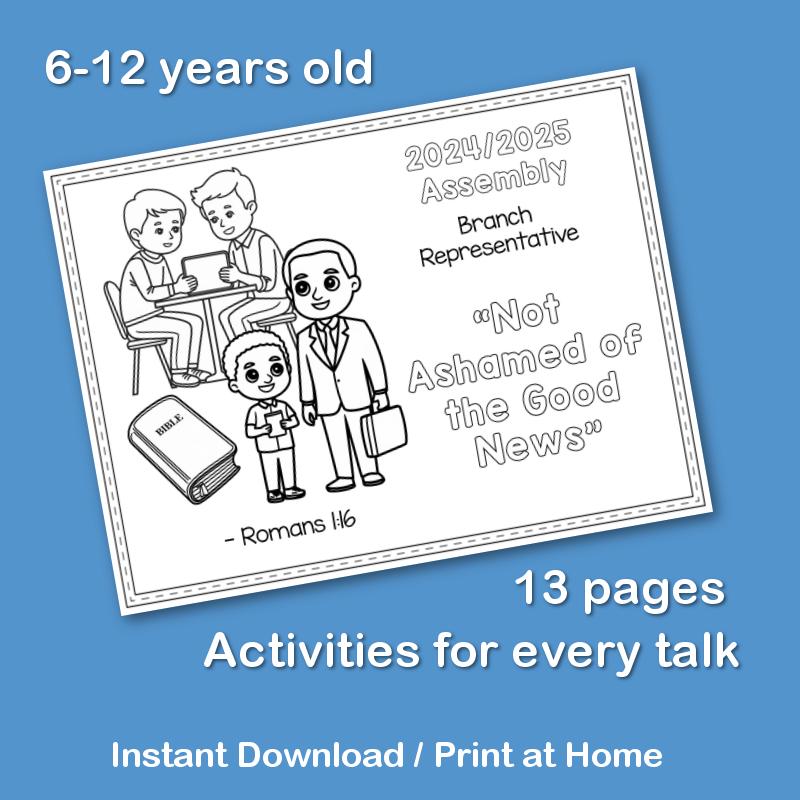 JW Kids good News Assembly Activity Notebooks / Workbooks Combo 2024/ ...