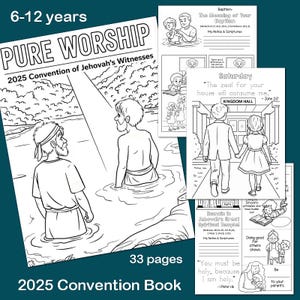 Cuaderno de actividades de la Convención de Adoración Pura de los Testigos de Jehová / Libro de actividades de la Convención 2025 para niños de 6 a 12 años