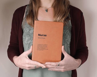 Krankenschwester Journal, A5 Vegan Leder Journal Notizbuch, Geschenk für Krankenschwestern
