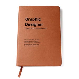 Graphic Designer Journal, A5 Vegan Leather Journal Notebook, Graduation Gift, Graphic Designer Gift image 5