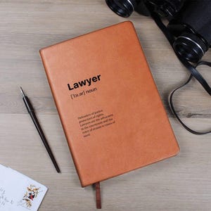 Lawyer Journal, A5 Vegan Leather Journal Notebook, Graduation Gift, Lawyer Gift