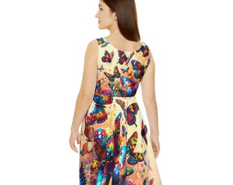 Women's Skater Dress (AOP), The butterflies, Beautiful design in quality products for you or give as a gift to someone you love and respect