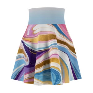Colorful pattern, Women&#39;s Skater Skirt (AOP)