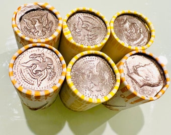 6 x Unsearched Half Dollar Coin Rolls 10FV | Silver Possible