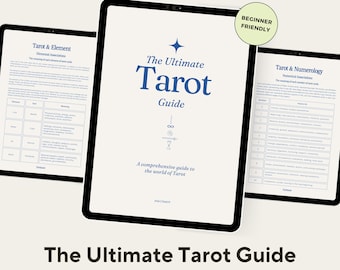 The Ultimate Tarot Guide : Tarot Sheet Bundle | 78 Cards Meanings & Astrology | 24-Page Printable A4 PDF Format | Digital Download