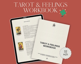 Tarot & Feelings Workbook by PARITAROT : Thai Version | Hyperlinked A4-Sized PDF Document | 32 Pages