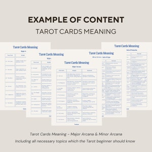 The Ultimate Tarot Guide : Tarot Sheet Bundle 78 Cards Meanings & Astrology 24-Page Printable A4 PDF Format Digital Download zdjęcie 3
