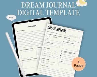 Detailed Dream Journal Template: Printable PDF (A4 & US Letter)