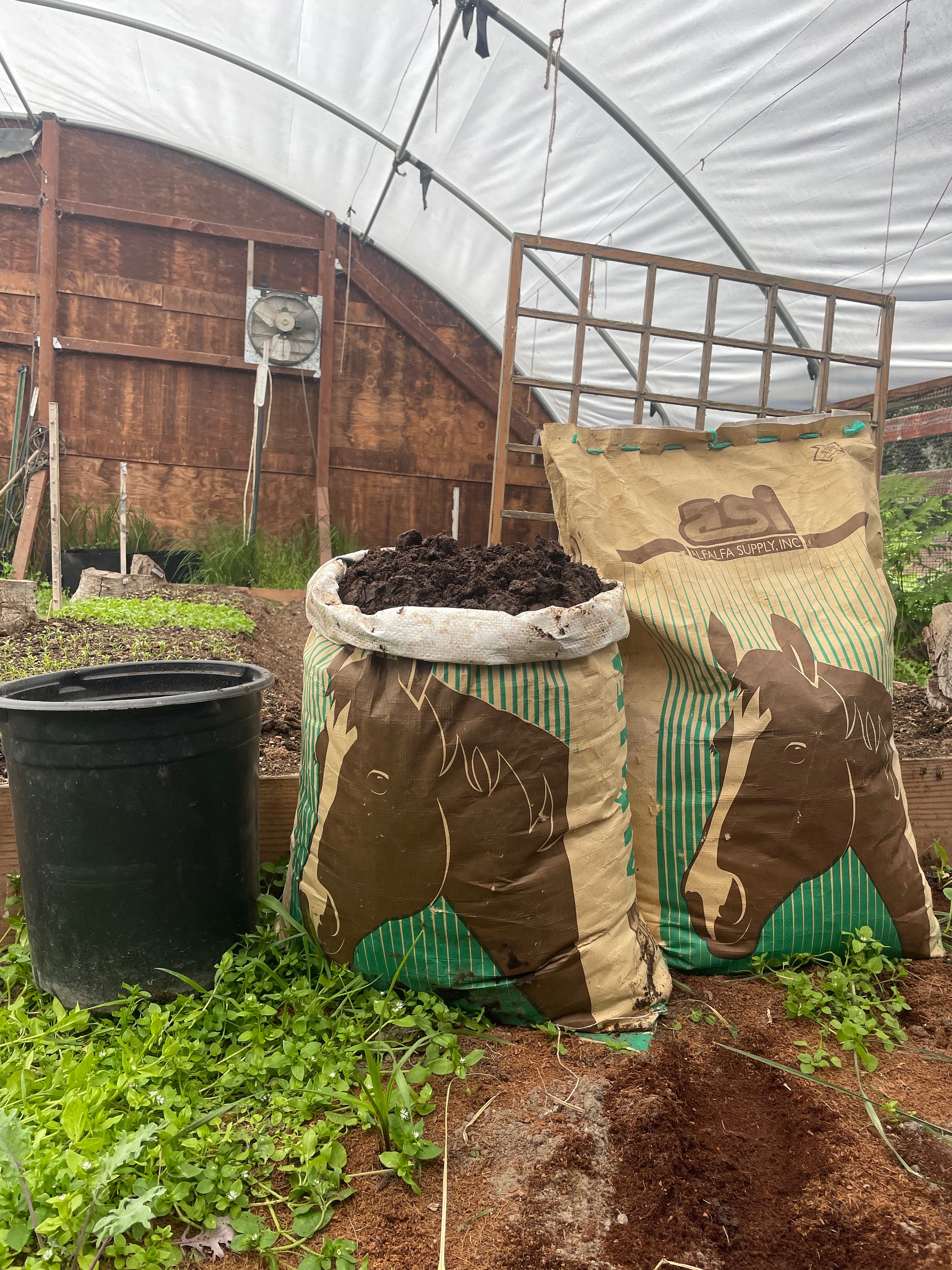 BULK BAG 60 Lbs Organic Horse Manure Compost, Gardening, Soil Amendment