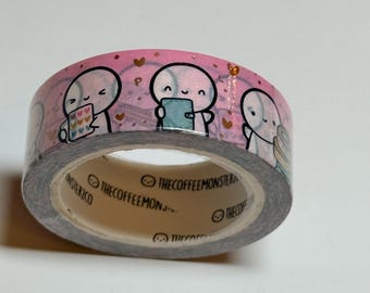 Cinta washi de rollo completo de TCMC – Artículos para manualidades Coffee Monsterz Co Planner (Edición limitada)