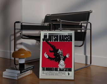 Jujutsu Kaisen Satoru Gojo Poster - Minimalist Anime Wall Print (1 Piece Set) | Manga Art Decor