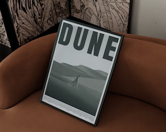 デューン ビンテージ スタイル 映画プリント - ミニマリスト 映画 ウォール プリント | 映画アート デコレーション | トレンディなウォール アート | 印刷可能なウォール アート | デジタル プリント