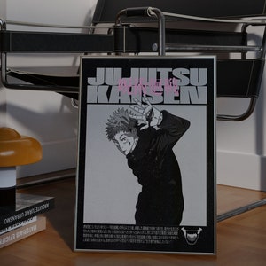 Jujutsu Kaisen Yuji Itadori Poster - Minimalist Anime Wall Print (1 Piece Set) | Manga Art Decor