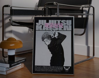 Jujutsu Kaisen Yuji Itadori Poster - Minimalist Anime Wall Print (1 Piece Set) | Manga Art Decor