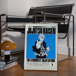 Jujutsu Kaisen Satoru Gojo Poster V3 - Minimalist Anime Wall Print | Manga Art Decor | Trendy Wall Art | Printable Wall Art | Digital Prints