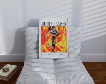 呪術廻戦 禪院真希 ポスター - ミニマリスト アニメ ウォールプリント (1 枚セット) | マンガ アート デコレーション