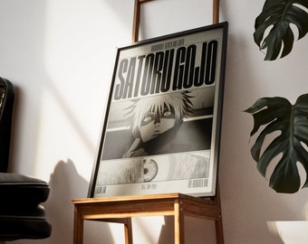 Jujutsu Kaisen SATORU GOJO V2 | 1 Piece Set Manga Art Print | Anime Wall Print Minimalist