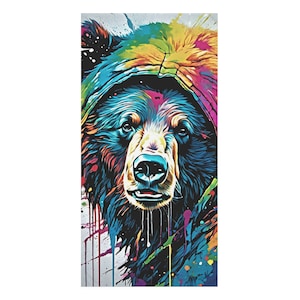 Color Burst Bear Beach Mink-Cotton Towel