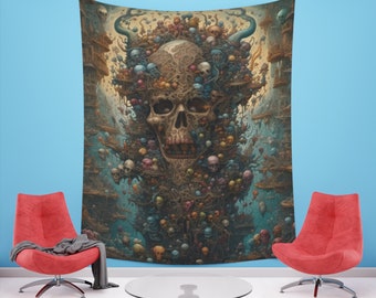 Skull, baby skull Printed Wall Tapestry