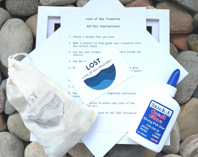 Sea Glass and Driftwood DIY Craft Picture Kit