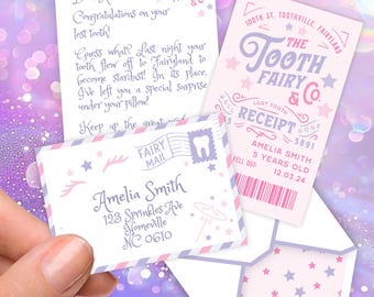 Mini Tooth Fairy Letter Printable First Tooth Fairy Letter Editable Lost Tooth Fairy Letter from Tooth Fairy Receipt Printable toothfairie