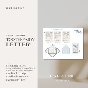 Mini Tooth Fairy Letter Boy Editable Tooth Fairy Letter Printable Lost Tooth Customizable Mini Letter from Tooth Fairy Receipt Editable Boy