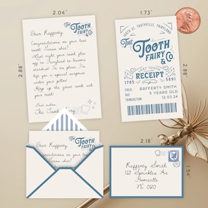Mini Tooth Fairy Letter Boy Editable Tooth Fairy Letter Printable Lost Tooth Customizable Mini Letter from Tooth Fairy Receipt Editable Boy