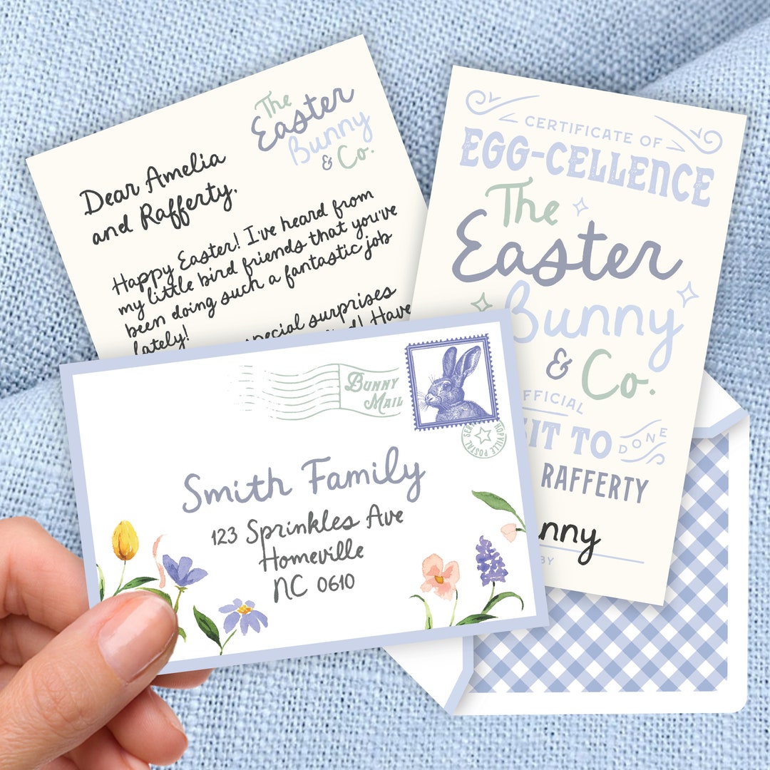 Mini Easter Bunny Letter Editable Easter Bunny Letter Printable Mini ...
