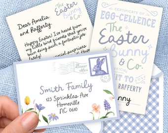 Mini Easter Bunny Letter Editable Easter Bunny Letter Printable Mini Letter from Easter Bunny Certificate Editable Easter Letter Printable