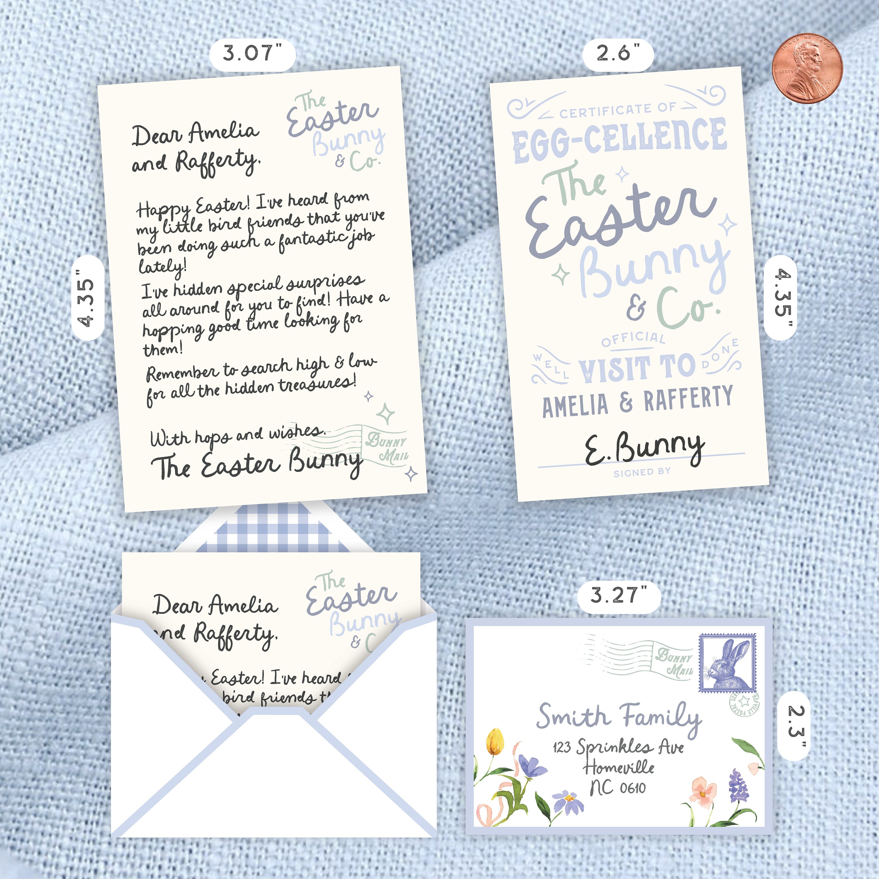 Mini Easter Bunny Letter Editable Easter Bunny Letter Printable Mini ...