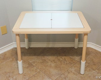 IKEA FLISAT Children's table riser legs. Legs extender for FLISAT Children's table.