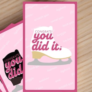Congratulation Tags | Figure Skating Competition Gift | Coaches gift tag for Figure Skater | Figure Skater Gift Tag | Tossy