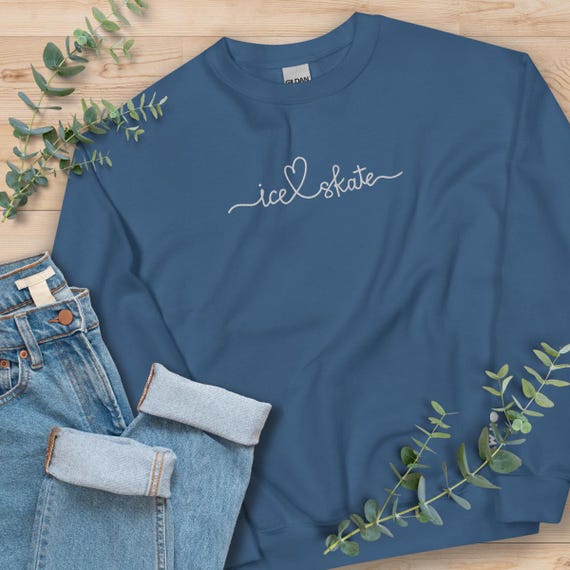 Embroidered Figure Skating Sweatshirt Gift for Figure Skater