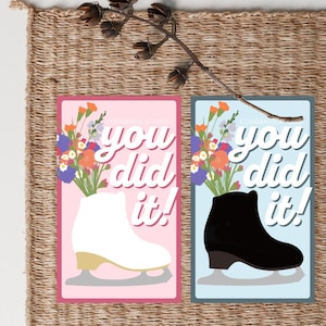 Customizable Congratulation Tags | Figure Skating Competition Gift | Coaches gift tag for Figure Skater | Figure Skater Gift Tag | Tossy