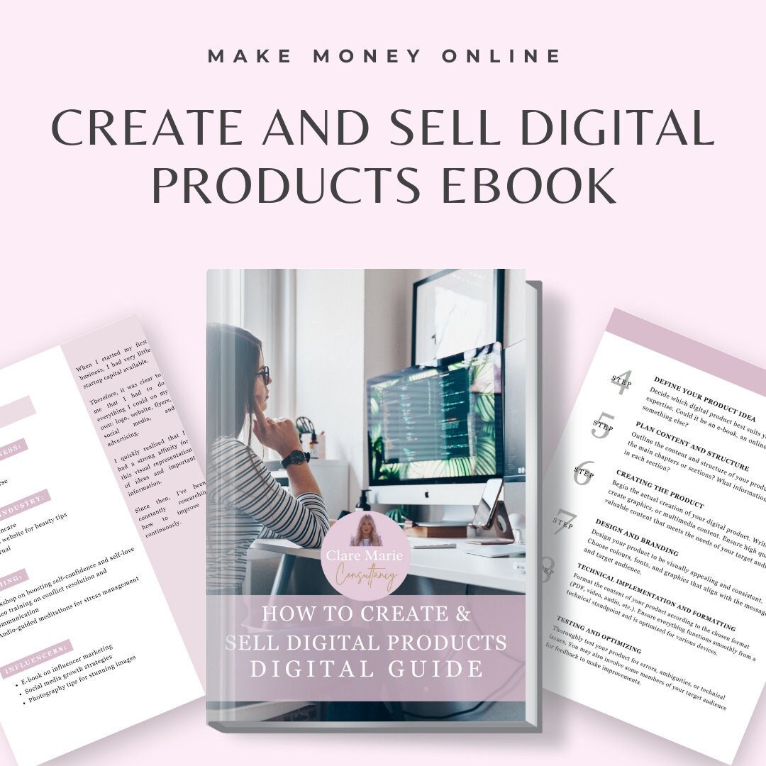 How to Create and Sell Digital Products Ebook - Etsy