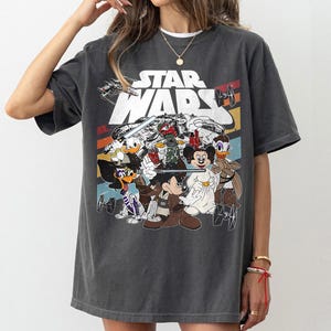 Vintage Star Wars Disney Shirt, Mickey & Friends Cosplay Tee, Comfort Colors T-Shirt, Star Wars Family Trip Shirt, Gift for Star Wars Fan