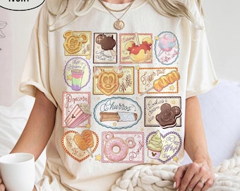 Vintage Comfort Colors Disney Snacks Shirt, In My Snack Era Tee, Epcot Foodies Mickey & Friends Snack Shirt, Coquette Bow Disney Snack Shirt