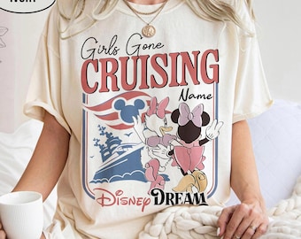Chemise croisière Minnie & Daisy personnalisée, t-shirt voyage croisière familial assorti, haut croisière vacances pour filles, chemises magiques Disney Wish Dream Fantasy