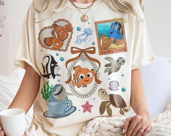 Coquette Disney Finding Nemo Shirts, Just Keep Swimming Dory Tee, Nemo Family Trip Shirt, Girl Disney Vacation Shirt, Crush Bruce Squirt Tee