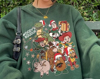 Disney Christmas Toy Story Time Sweatshirt, Woody's Roundup Xmas Shirt, Disneyland Christmas, Buzz Lightyear Woody Jessie Rex Slinky Xmas