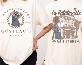 Comfort Colors Little Chef Remy Shirt, Ratatouille Pixar Tee, Gusteau’s Kitchen Paris Shirt, Cute Mouse Tee, Disney Matching Family Shirt