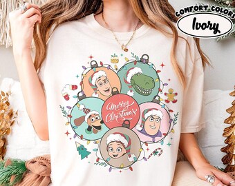 Vintage Toy Story Christmas Sweatshirt, Woody Buzz Jessie Holiday Tee, Retro Disney Family Matching Shirt, Pixar Group Xmas Party Shirt