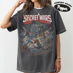 Vintage 90s Doctor Doom Avengers Comic Book Shirt, Retro Streetwear Tee, Secret Wars Marvel Clothing, Doomsday Marvel Fan Gift
