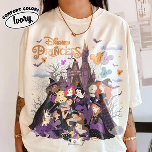 Retro Disney Princess Halloween Shirt, Spooky Princess Magic Kingdom Tee, Disney Princess Family Shirt, Disney Girls Trip Halloween Outfit
