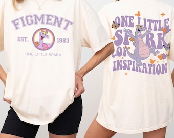 Vintage Disney Figment Comfort Color Shirt, Disney Epcot Shirt, One Little Spark Of Inspiration, Epcot Figment Shirt, Disneyland Shirt