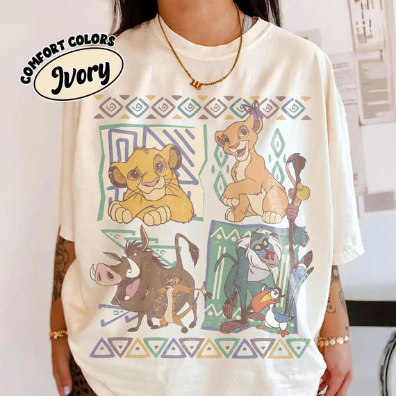 Comfort Colors Retro 90s Lion King Simba & Timon Shirt, Vintage Hakuna Matata Tee, Disneyland Trip Shirt, Disney Family Matching Lion King