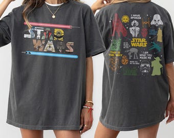 Vintage Star Wars Comfort Colors Shirt, Disney Star Wars Shirt, Star Wars Characters Shirt, Disney Trip 2025 Shirt, Retro Disney Shirt